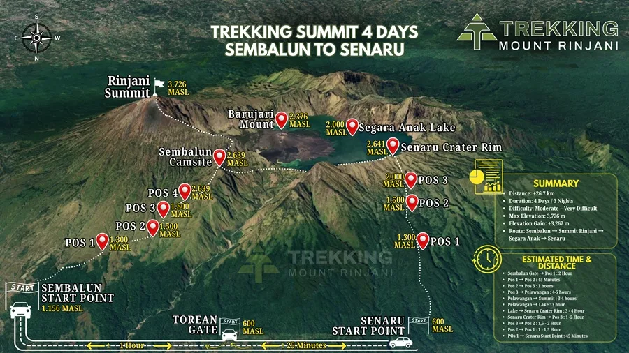 Mount Rinjani Trekking Summit 4 Days Sembalun to Senaru photo 1